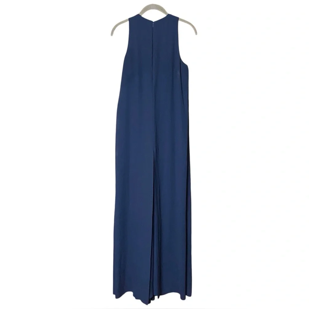 COS Black Sleeveless Maxi Dress Side Slit Minimalist Scandi Modern Size 4